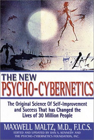 Portada del libro "Psycho-Cybernetics" de Dr. Maxwell Maltz, nueva versión editada y actualizada por la Pycho-Cibernetics Foundation. La mitad superior del libro muestra el cuadro “Darkness and Light” de Salvador Dalí y fue concebida por Dalí como una representación visual de su experiencia personal con el programa de Psico-Cibernética de Maxwell Maltz.
